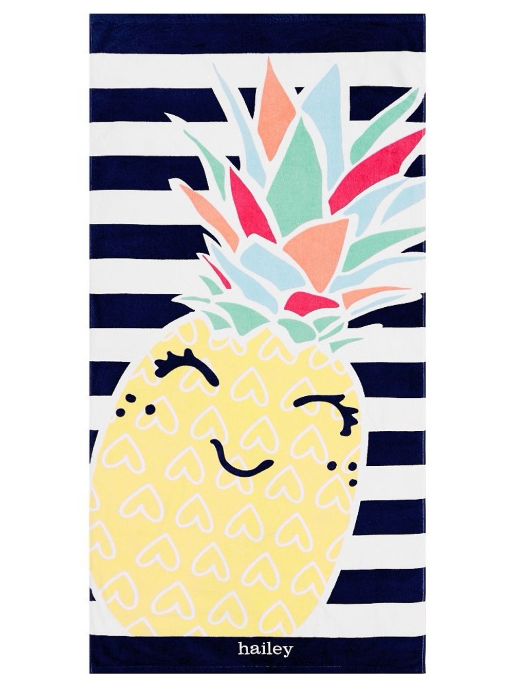 Pottery Barn Teen Happy Pineapple Beach Towel UPF 50+